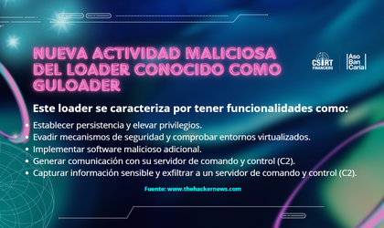 NUEVA ACTIVIDAD MALICIOSA DEL LOADER CONOCIDO COMO GULOADER