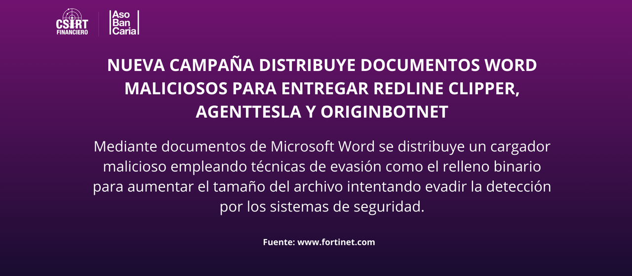 NUEVA CAMPAÑA DISTRIBUYE DOCUMENTOS WORD MALICIOSOS PARA ENTREGAR REDLINE CLIPPER, AGENTTESLA Y ORIGINBOTNET NUEVA CAMPAÑA DISTRIBUYE DOCUMENTOS WORD MALICIOSOS PARA ENTREGAR REDLINE CLIPPER, AGENTTESLA Y ORIGINBOTNET
